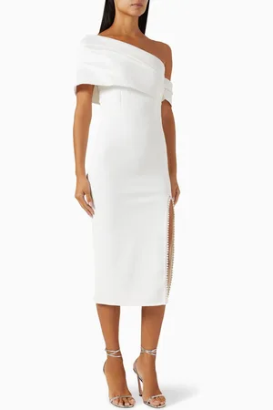 Elle Zeitoune Mira Asymmetrical Midi Dress