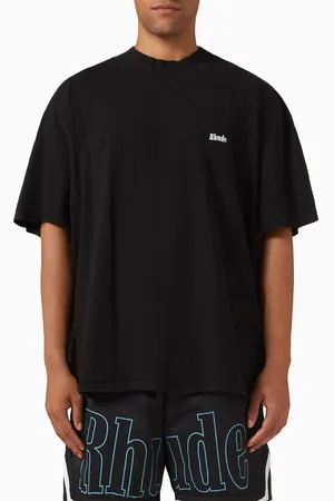 Rhude Classique Mock-neck T-shirt in Cotton