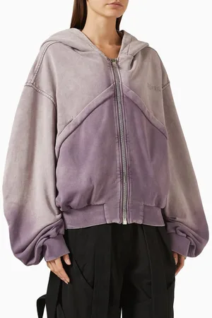 The Attico Bomber Zip Hoodie in Cotton