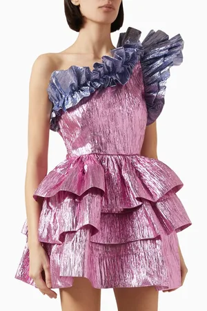 Celia B Baltic Frill One-shoulder Dress
