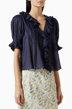 Doen Henri Ruffled Top in Organic Cotton