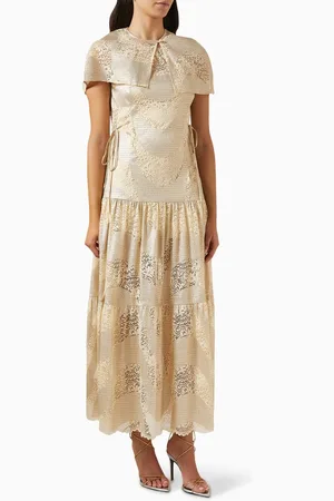 Mergim Sahara Cape Maxi Dress