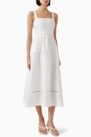 Reformation Everett Midi Dress in Linen