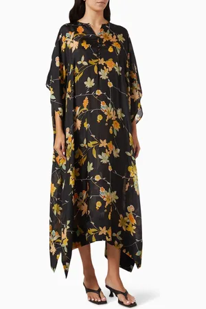 by Ti Mo Floral-print Kaftan in Cupro