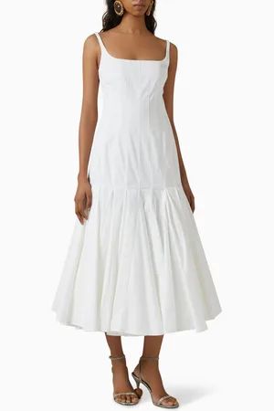 Jacquemus La Robe Agave Midi Dress in Poplin