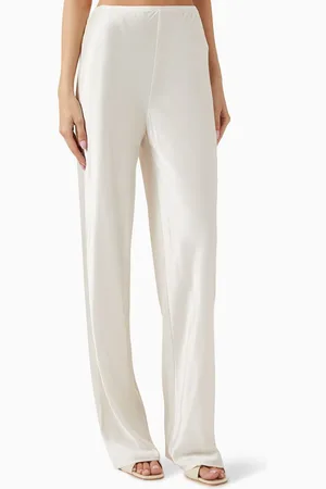 Reformation Gale Bias Pants in Satin