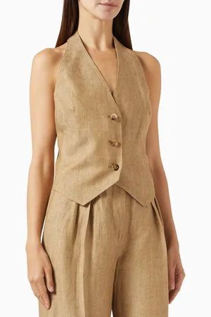 Max Mara Sauro Waistcoat in Linen