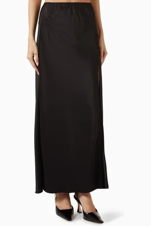 Reformation Rain Maxi Skirt in Satin