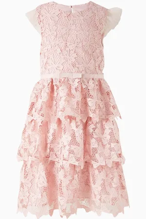 Self-Portrait Bow-lace Dress in Cotton Blend