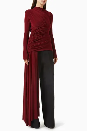 CHATS BY C.DAM Elara Draped Top in Jersey