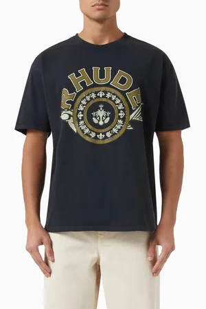 Rhude Caviar Logo T-shirt in Cotton