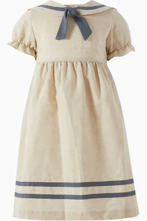 La Coqueta Cordelia Sailor Dress in Cotton-linen
