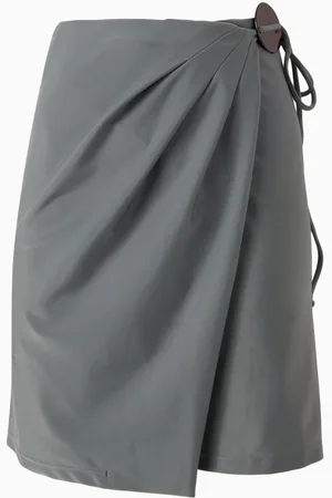 Adriana Degreas Mobile Appliqué Wrap Skirt in Stretch Nylon