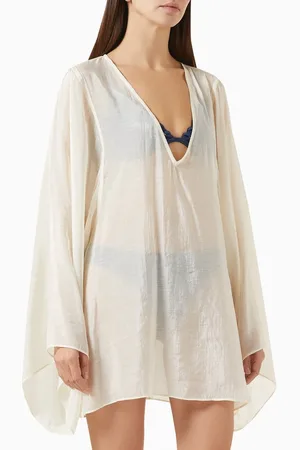 GOOD AMERICAN Cover-up Mini Dress in Tencel