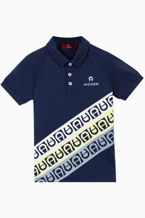 Aigner Graphic Logo Polo Shirt in Cotton