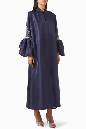 Dananeer Starlit Threads Abaya in Taffeta