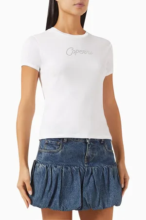 COPERNI Crystal Logo T-shirt in Stretch Jersey
