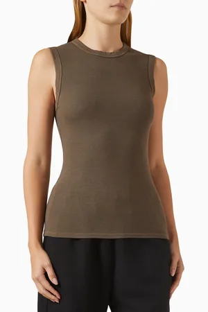 ENZA COSTA Knit Sleeveless Tank Top in Stretch Silk