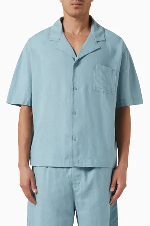 Calvin Klein Button-down Shirt in Linen Blend