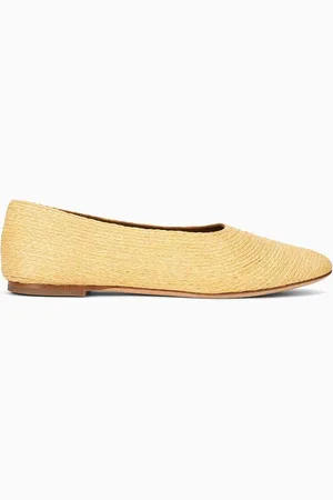 Staud Alba Ballet Flats in Raffia