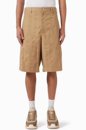 Msgm Embroidered Bermuda Shorts in Cotton-gabardine