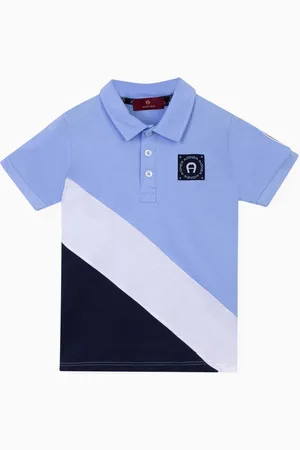 Aigner Colour-block Logo Polo Shirt in Cotton