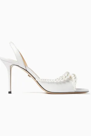 Mach & Mach Sirene 85 Slingback Mules in Leather