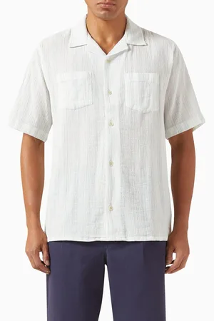 Corridor Skip Striped Retro Shirt in Cotton