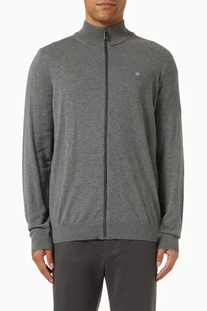 Calvin Klein Zip Jacket in Silk-blend