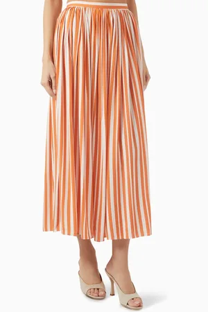 Bambah Raya Striped Midi Skirt