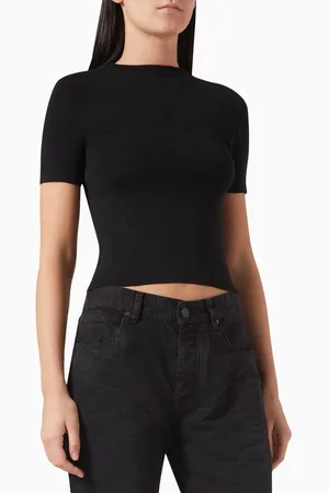 Balenciaga BB Cropped Knit Top in Wool