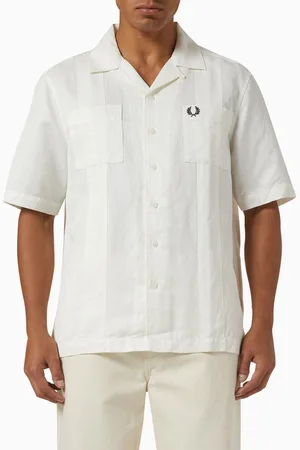 Fred Perry Revere Collar Shirt in Linen-blend