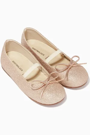 Babywalker Bow Detail Glitter Ballerina Flats