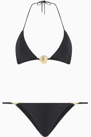 Leslie Amon Shell Triangle Bikini Set in Stretch Nylon