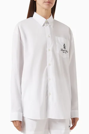 Sporty & Rich Vendome Oversized Shirt in Cotton-poplin