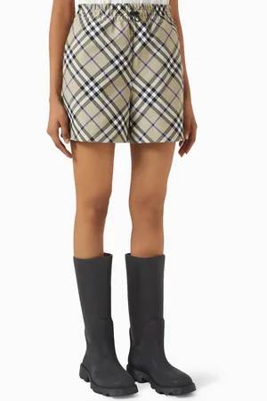 Burberry Check-print Toggle Shorts