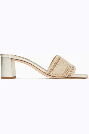 Arteana Vera 50 Crochet Mule Sandals in Lace & Leather