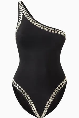 Norma Kamali Mio Stud-embellished One-piece Swimsuit