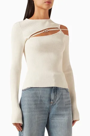Mach & Mach Georgie Cut-out Top in Viscose Blend