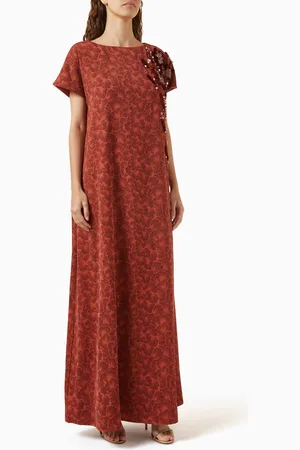 Ruya Embellished Kaftan in Crepe