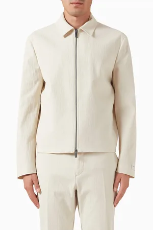 Calvin Klein Zip Jacket in Seersucker-cotton