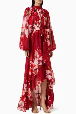 Hemant & Nandita Tuhi High-low Dress in Organza-blend