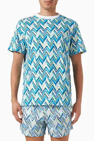 Missoni Zigzag Print T-shirt in Cotton Jersey