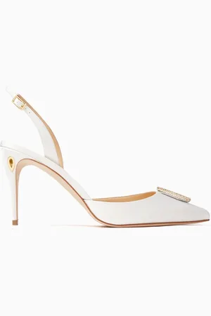 Jennifer Chamandi Vittorio 85 Slingback Pumps in Satin