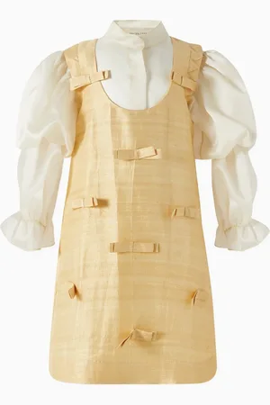 SHATHA ESSA Olette Bow-detail Dress Set in Silk-blend