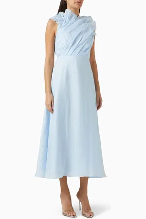 AJE Genesis One-shoulder Midi Dress