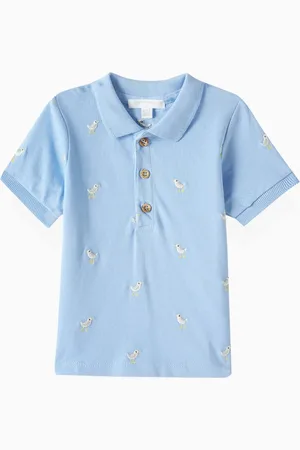 Purebaby Seagull Polo Shirt in Organic Cotton Pique