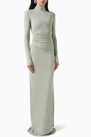 NAFSIKA SKOURTI Rhinestone-bow Maxi Dress