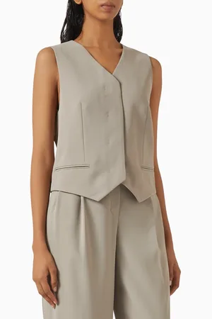 12 STOREEZ Tailored Vest in Crepe