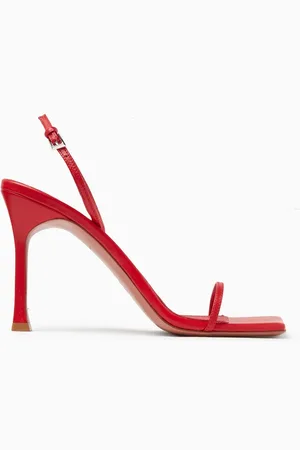 Amina Muaddi Maya 95 Slingback Sandals in Leather